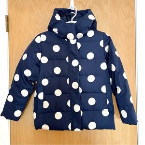 J Crew Crewcuts Kids Polka Dot Puffer Coat Size 10